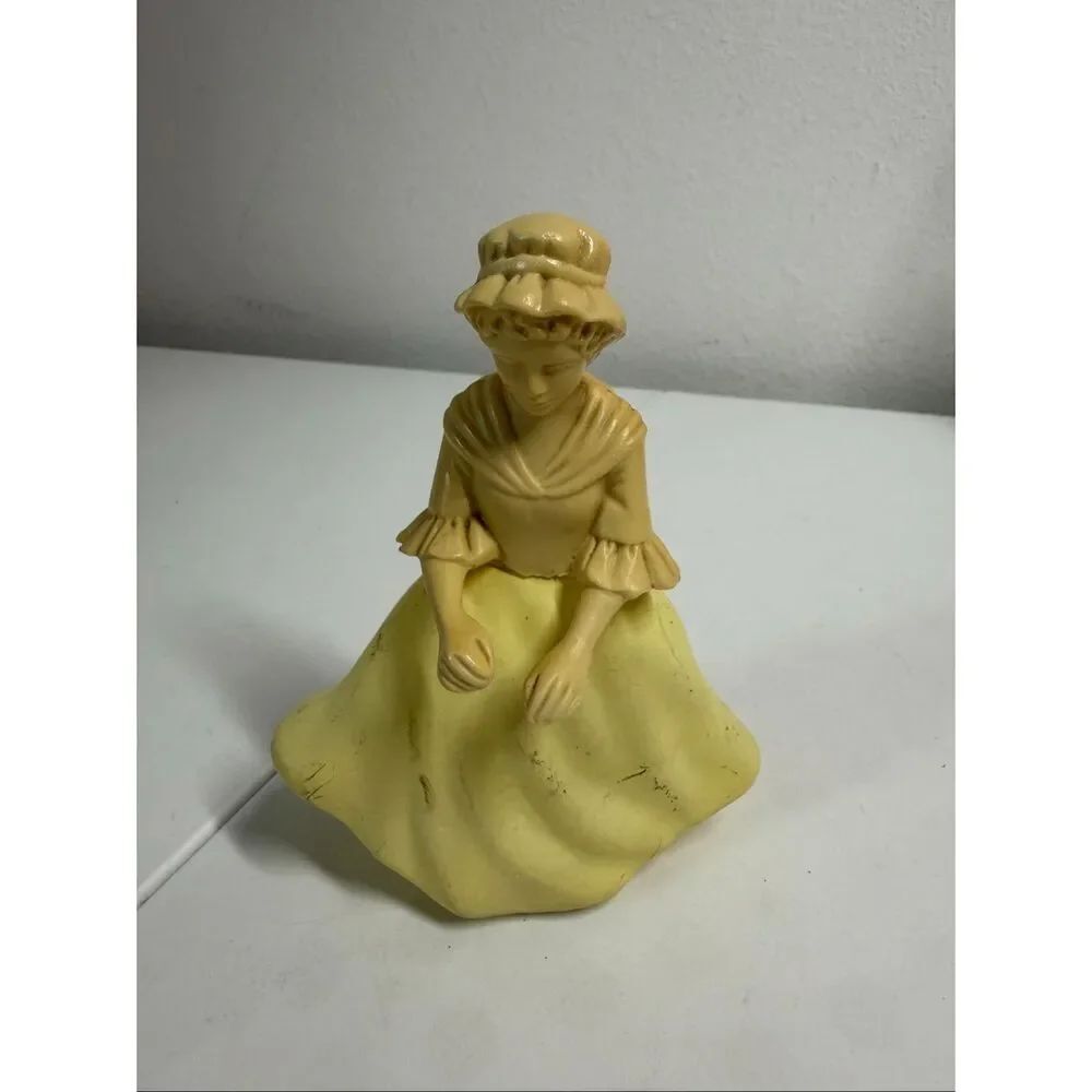 Rare Vintage Avon Young Girl/ Skip a Robe Figurine Bottle Empty See Description
